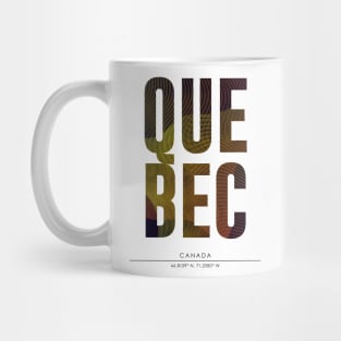 Quebec city typography Mug